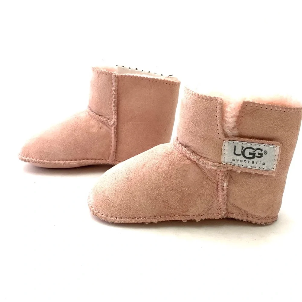 UGG Toddler Baby Erin Powder Pink Sheepskin/Suede Slippers